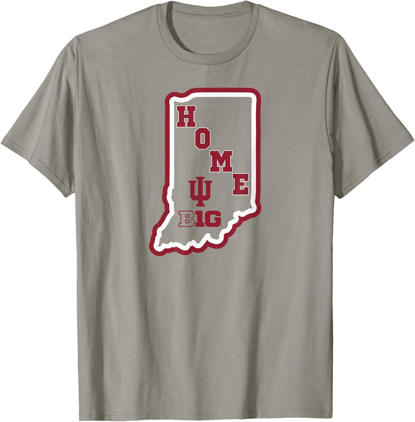 Indiana Hoosiers Big 10 Home State Gray Officially Licensed T-Shirt - T-Shirt | Sand