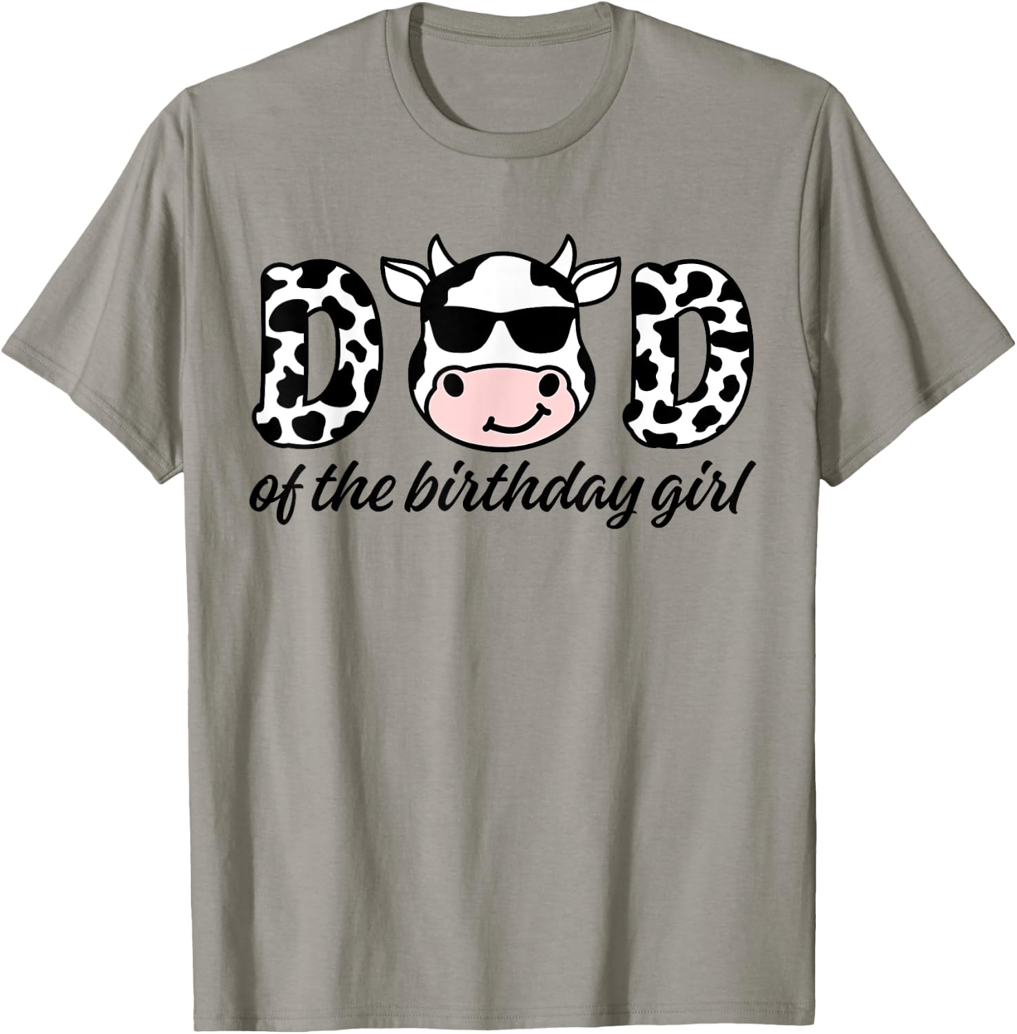 Cow Dad Birthday Family Matching Mothers Day Boy Girl Farm T-Shirt - T-Shirt | Sand