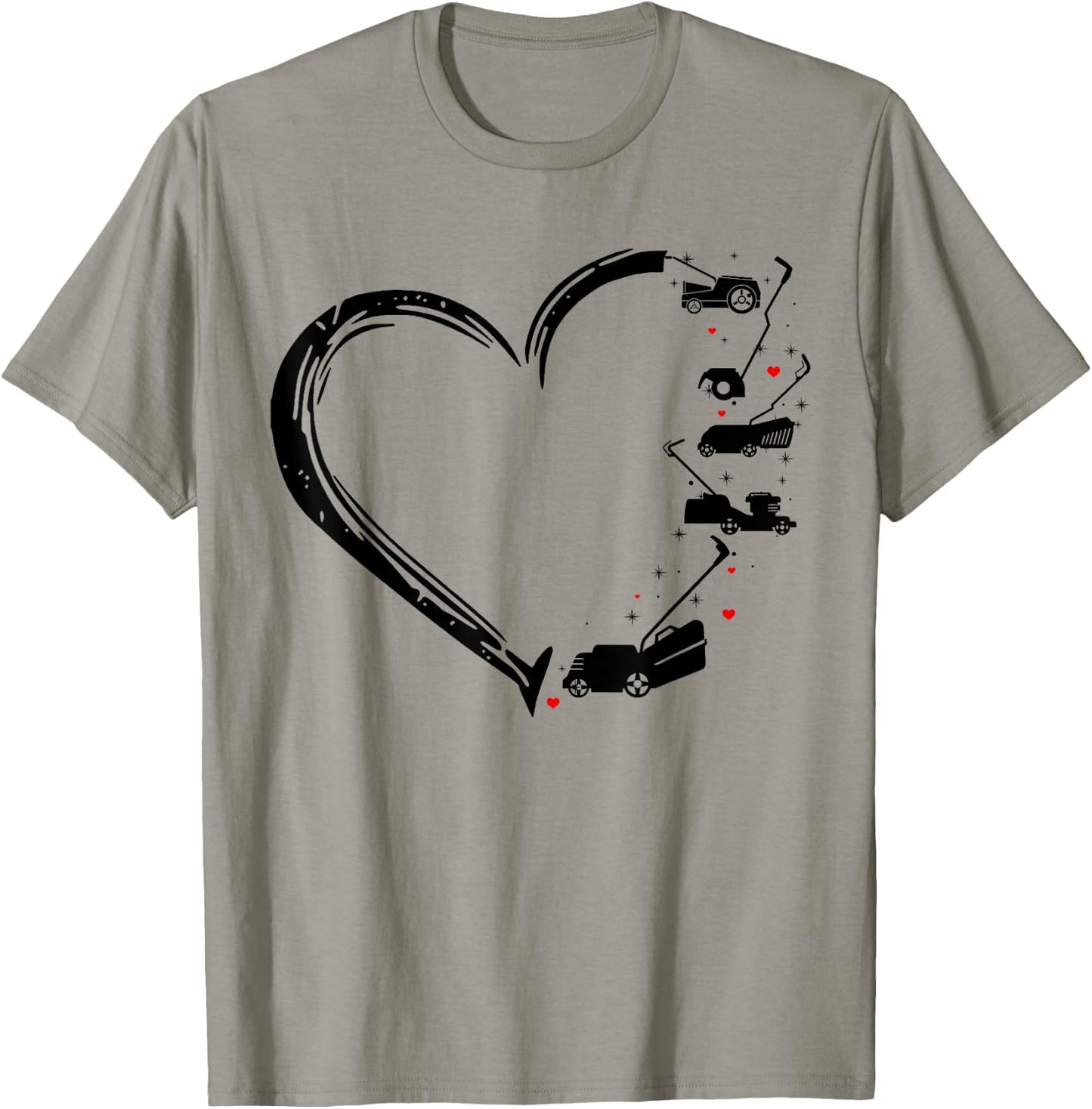 Cute Love Mower Heart Shirt for Mower Mom Mower Player Gift T-Shirt - T-Shirt | Sand