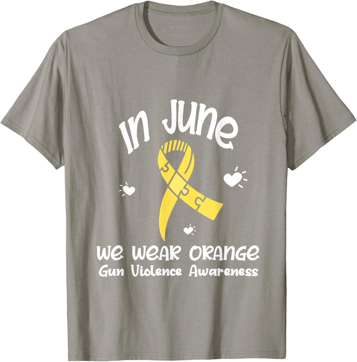 In June We Wear Orange Gun Violence Awareness Day T-Shirt - T-Shirt | Sand