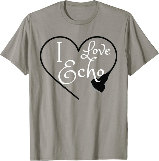 Echo Tech Echocardiographer RDCS Cardiac Sonographer T Shirt T-Shirt - T-Shirt | Sand