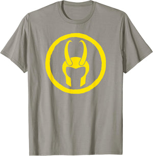 Marvel Loki Horned Helmet Comic Icon T-Shirt - T-Shirt | Sand