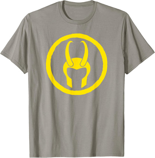 Marvel Loki Horned Helmet Comic Icon T-Shirt - T-Shirt | Sand