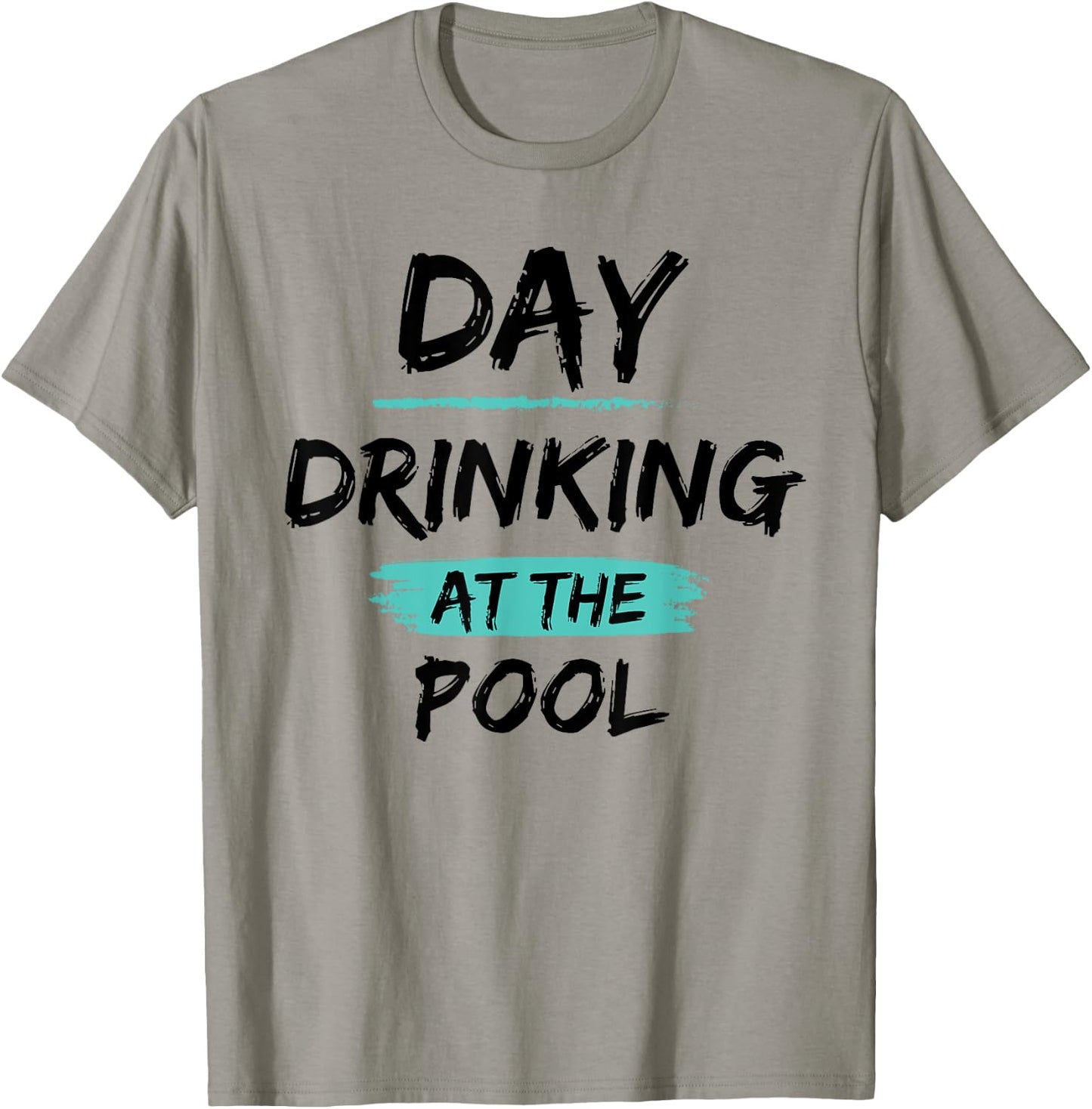 Funny Swimming Pool Summer Vacation Day Drinking At The Pool T-Shirt - T-Shirt | Sand