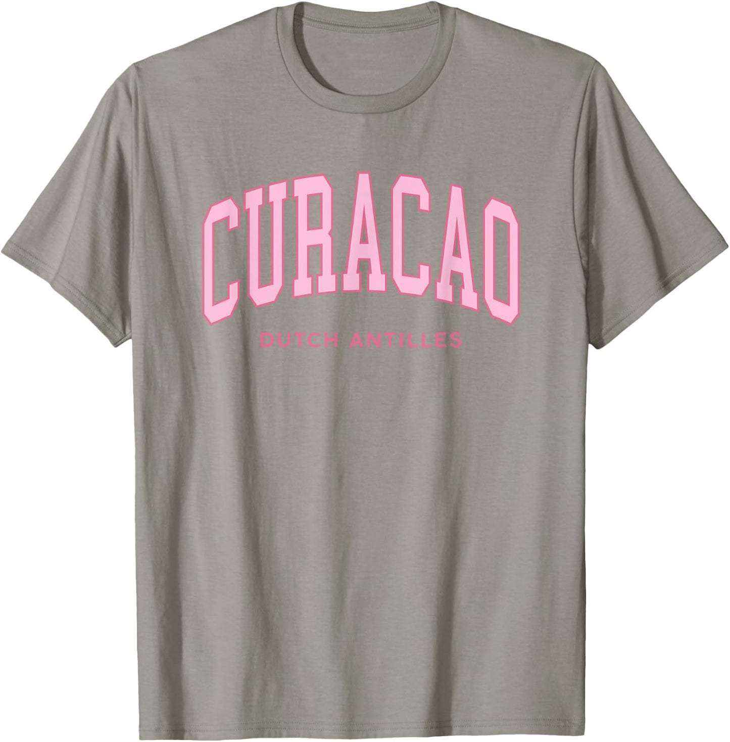 Vintage Curacao Pink Retro Preppy Throwback Souvenir T-Shirt - T-Shirt | Sand