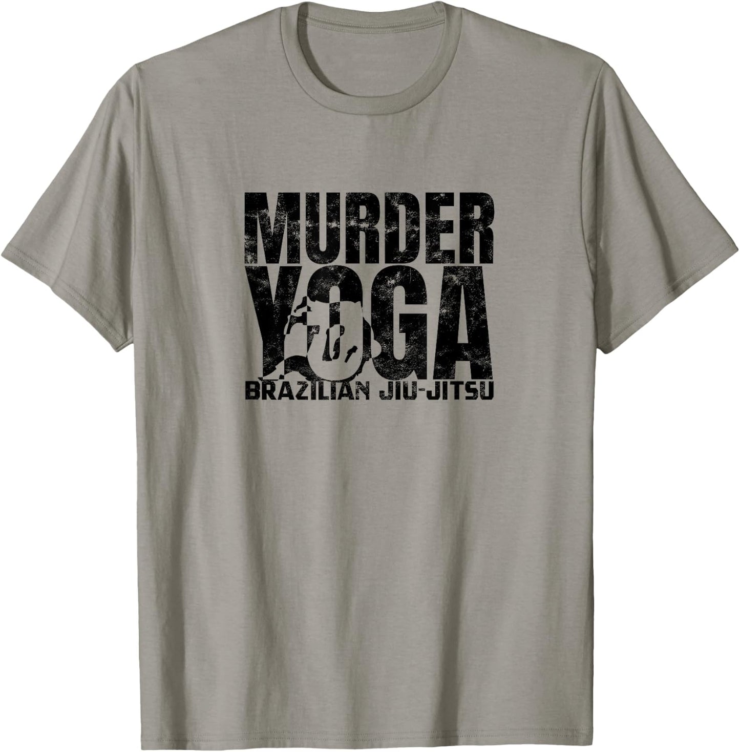 Murder Yoga - Funny Brazilian Jiu Jitsu Wrestling Distressed T-Shirt - T-Shirt | Sand