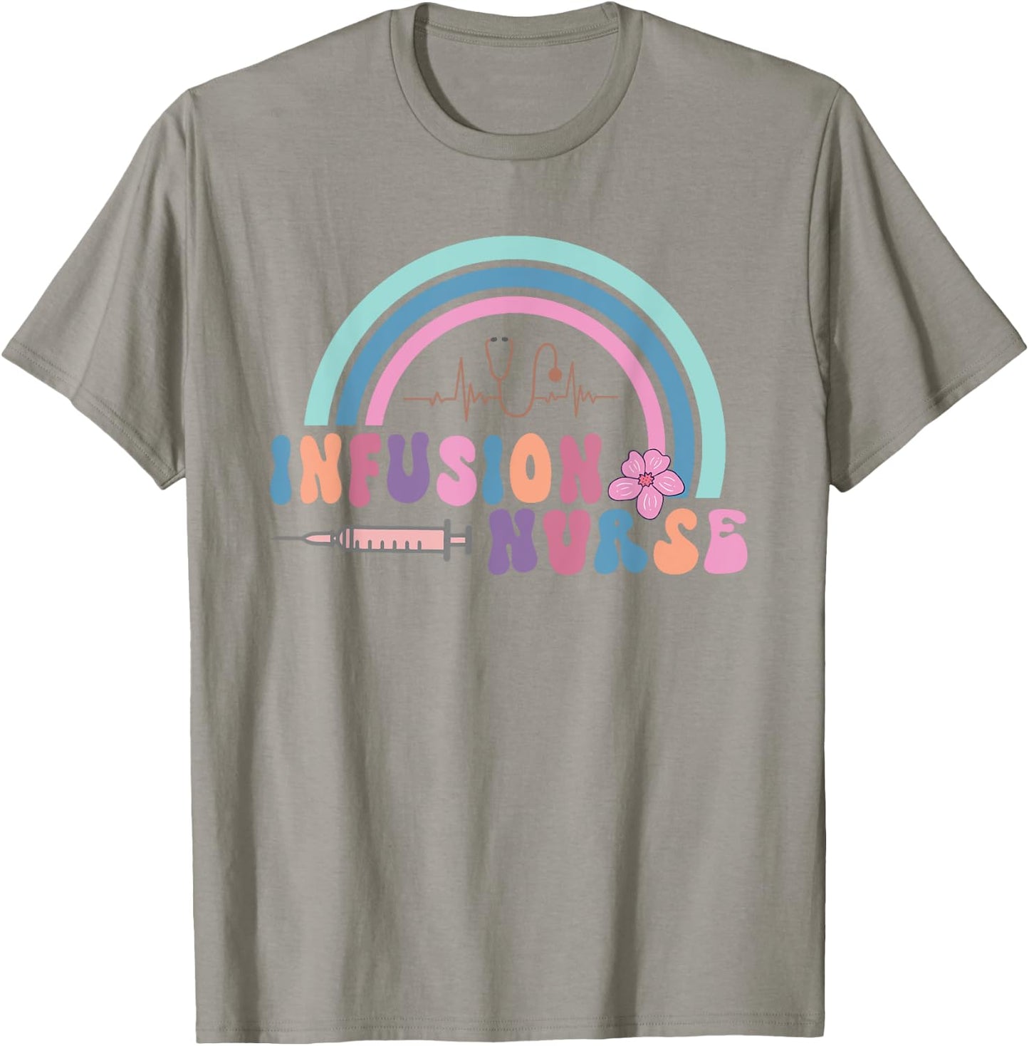 Infusion Nurse Intravenous IV Therapy Oncology Nurse T-Shirt - T-Shirt | Sand