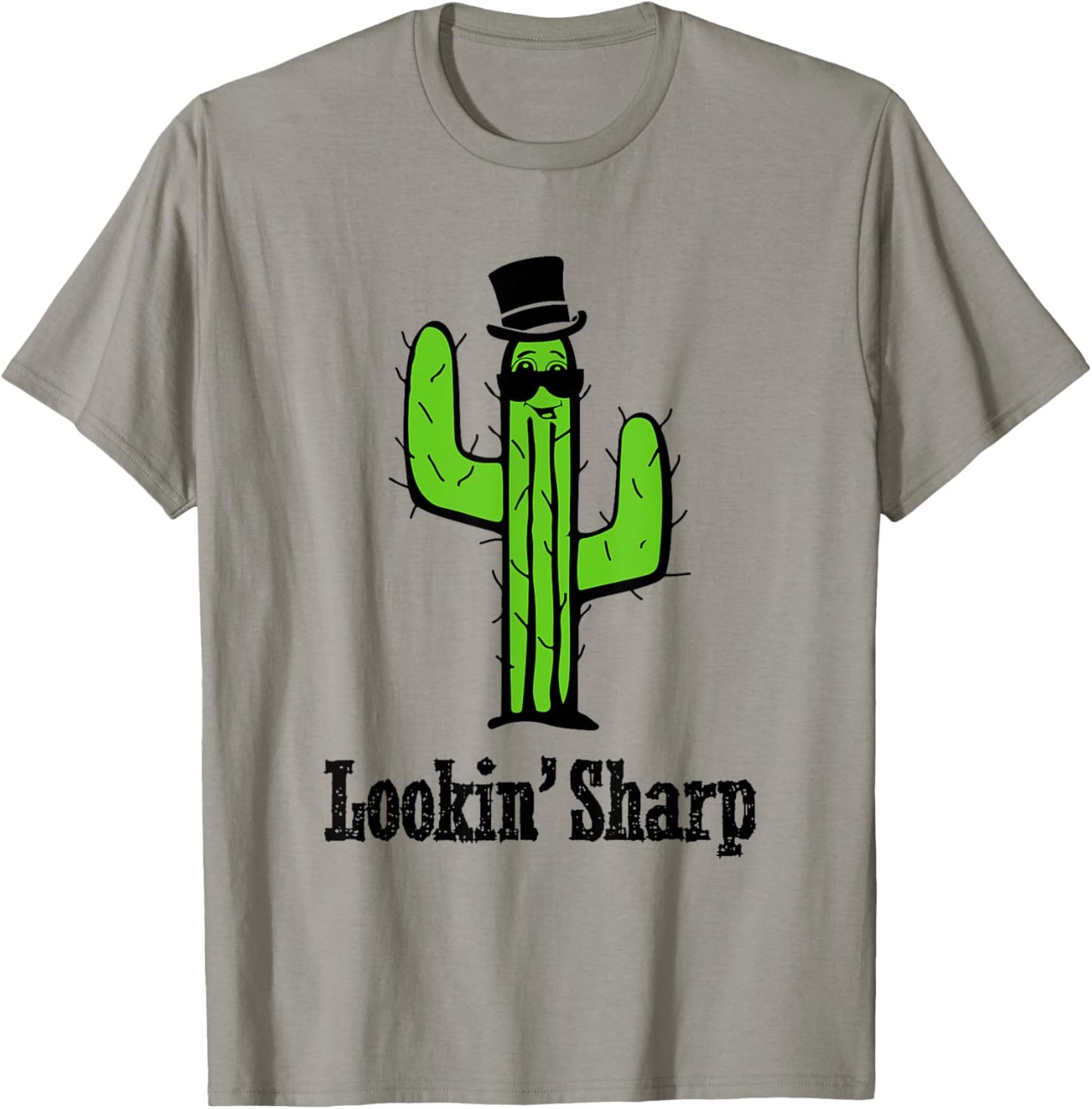 Lookin Sharp Cacti Lover Dad Stepdad T-Shirt - T-Shirt | Sand