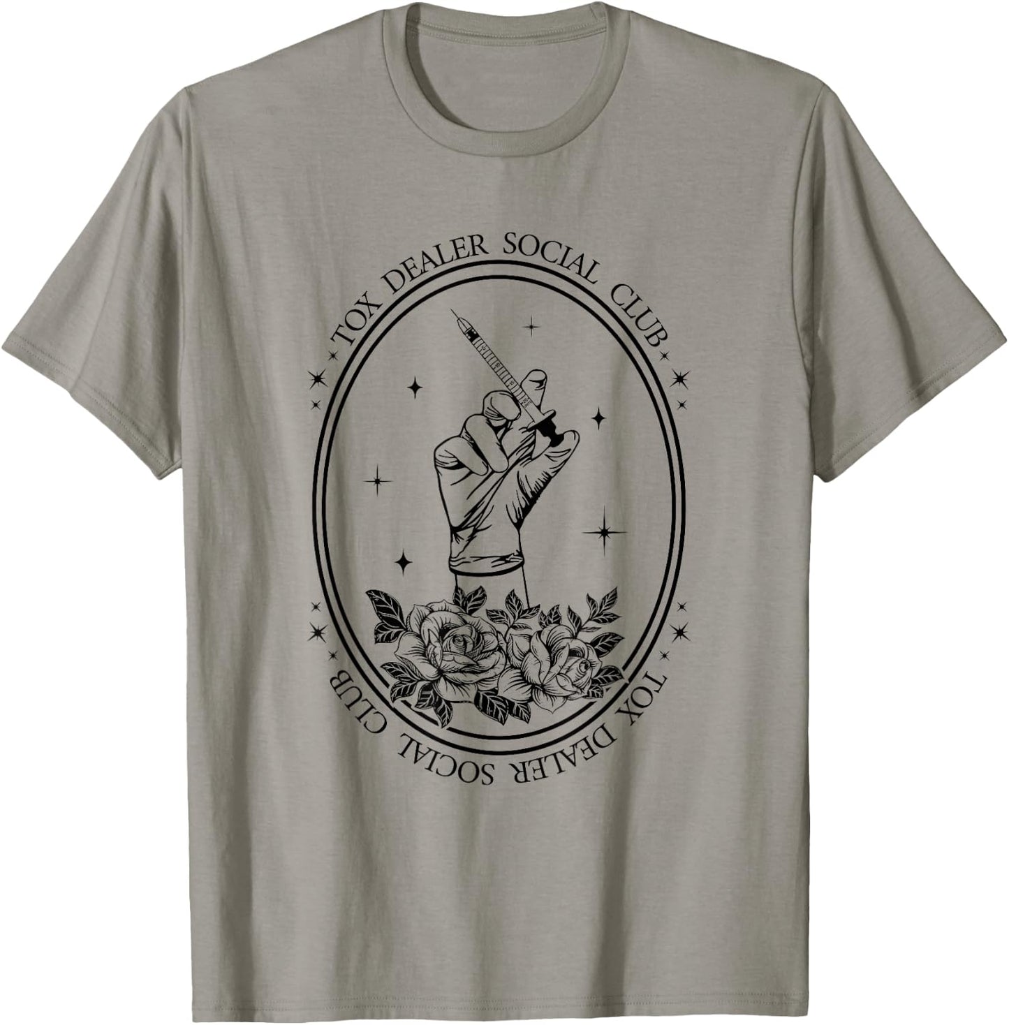 The Tox Dealer Social Club Aesthetic Nurse Injector T-Shirt - T-Shirt | Sand