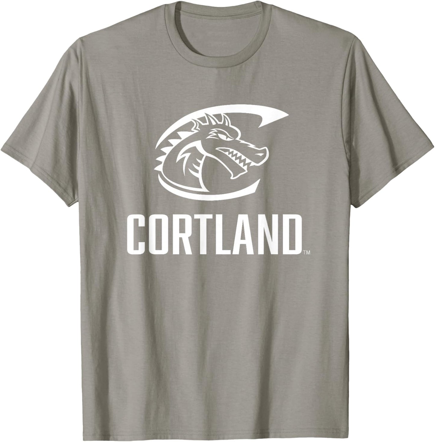 SUNY Cortland Red Dragons Stacked Logo T-Shirt - T-Shirt | Sand