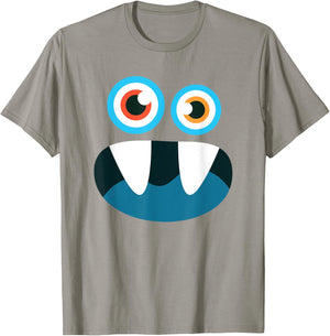 Cute Monster Face Funny Halloween Matching Costume Outfit T-Shirt - T-Shirt | Sand