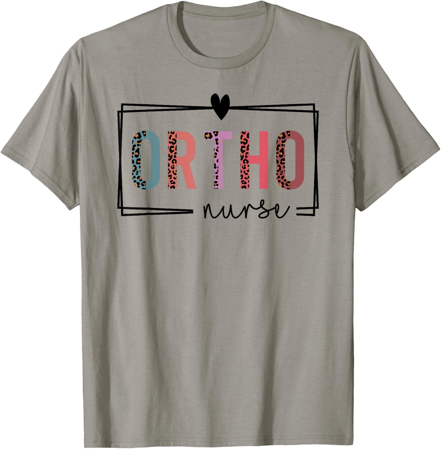 Cute Leopard Nurses Day Gifts Orthopedic Nurse Nurses Day T-Shirt - T-Shirt | Sand