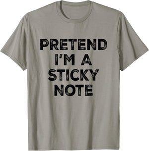 Pretend I'm A Sticky Note Lazy Halloween Costume T-Shirt - T-Shirt | Sand