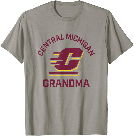 Central Michigan University CMU Chippewas Arched Grandma T-Shirt - T-Shirt | Sand