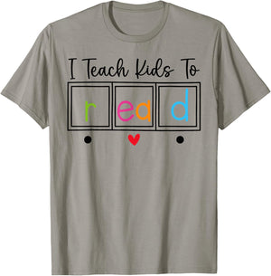 I Teach Kids to Read, Funny Reading Teacher Appreciation T-Shirt - T-Shirt | Sand