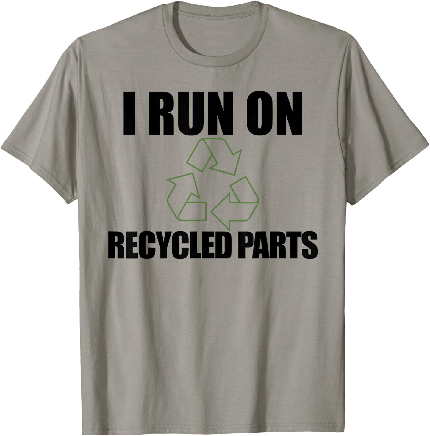 I RUN ON RECYCLED PARTS Kidney Organ Donor Transplant Meme T-Shirt - T-Shirt | Sand