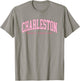 Charleston South Carolina Retro Preppy Throwback Pink Girls T-Shirt - T-Shirt | Sand