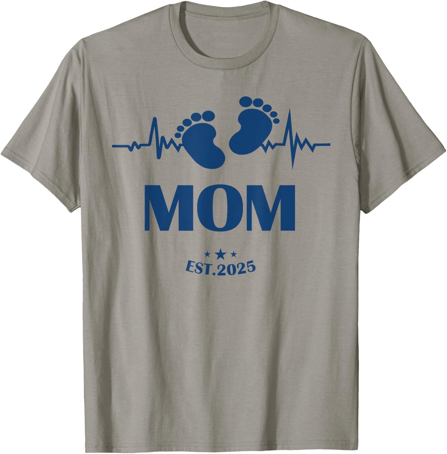 Mom Established 2025 First Time Mom T-Shirt - T-Shirt | Sand