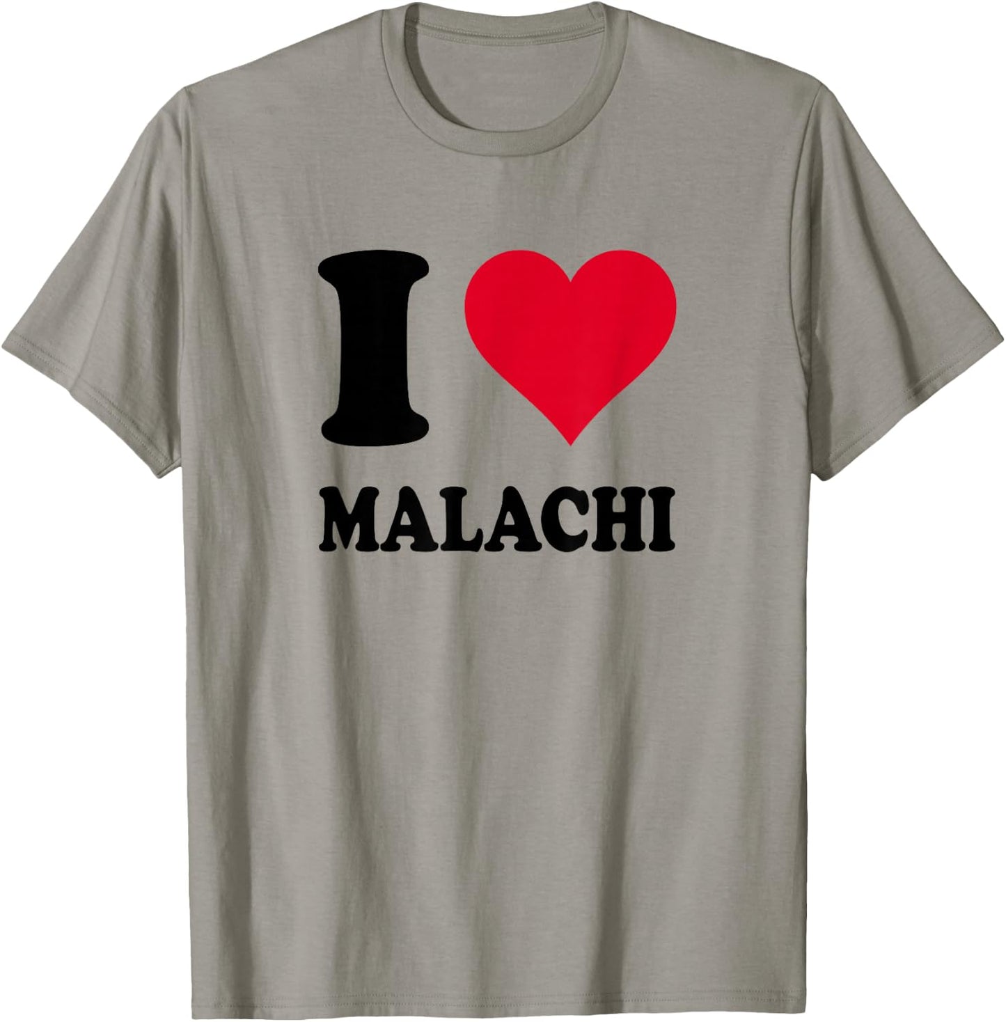 Red Heart I Love Malachi T-Shirt - T-Shirt | Sand