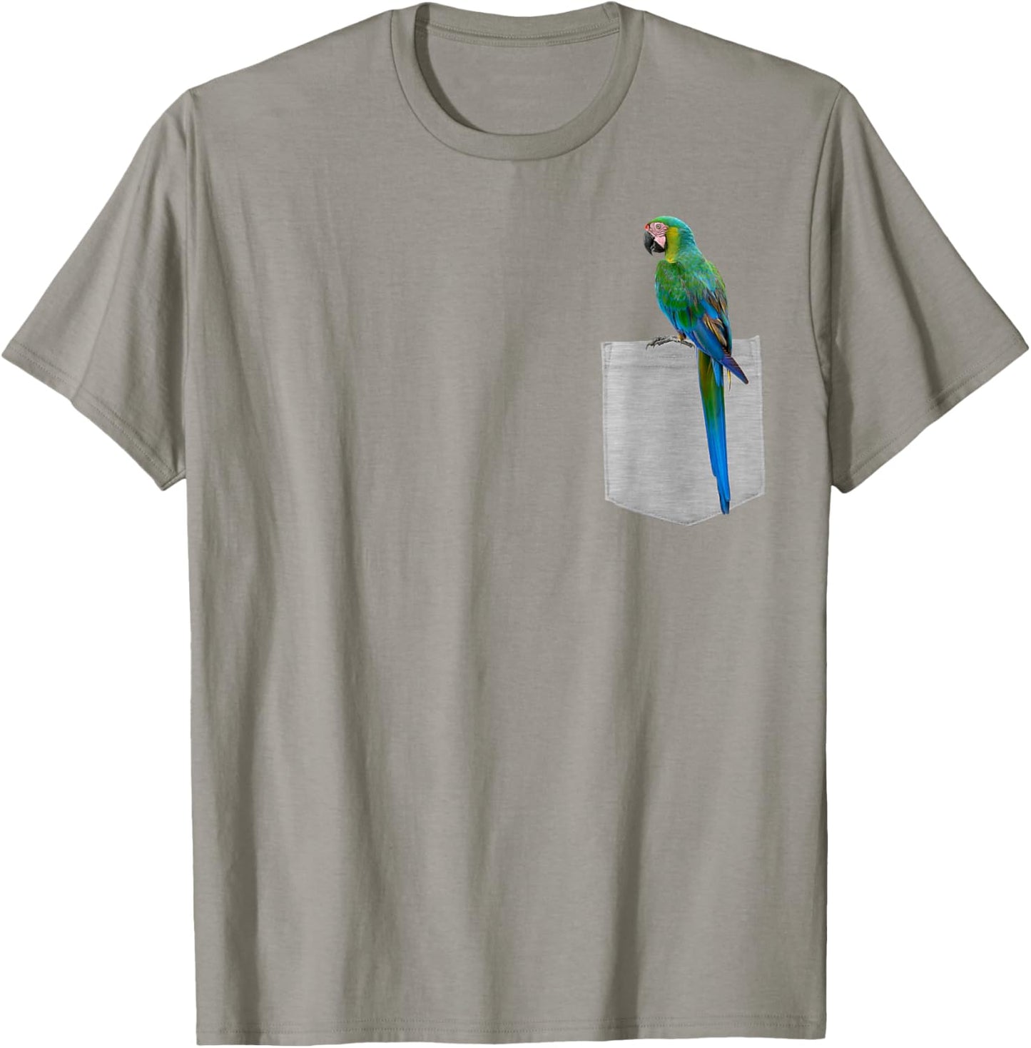 Animal in Your Pocket Hello Macaw Parrot T-Shirt - T-Shirt | Sand