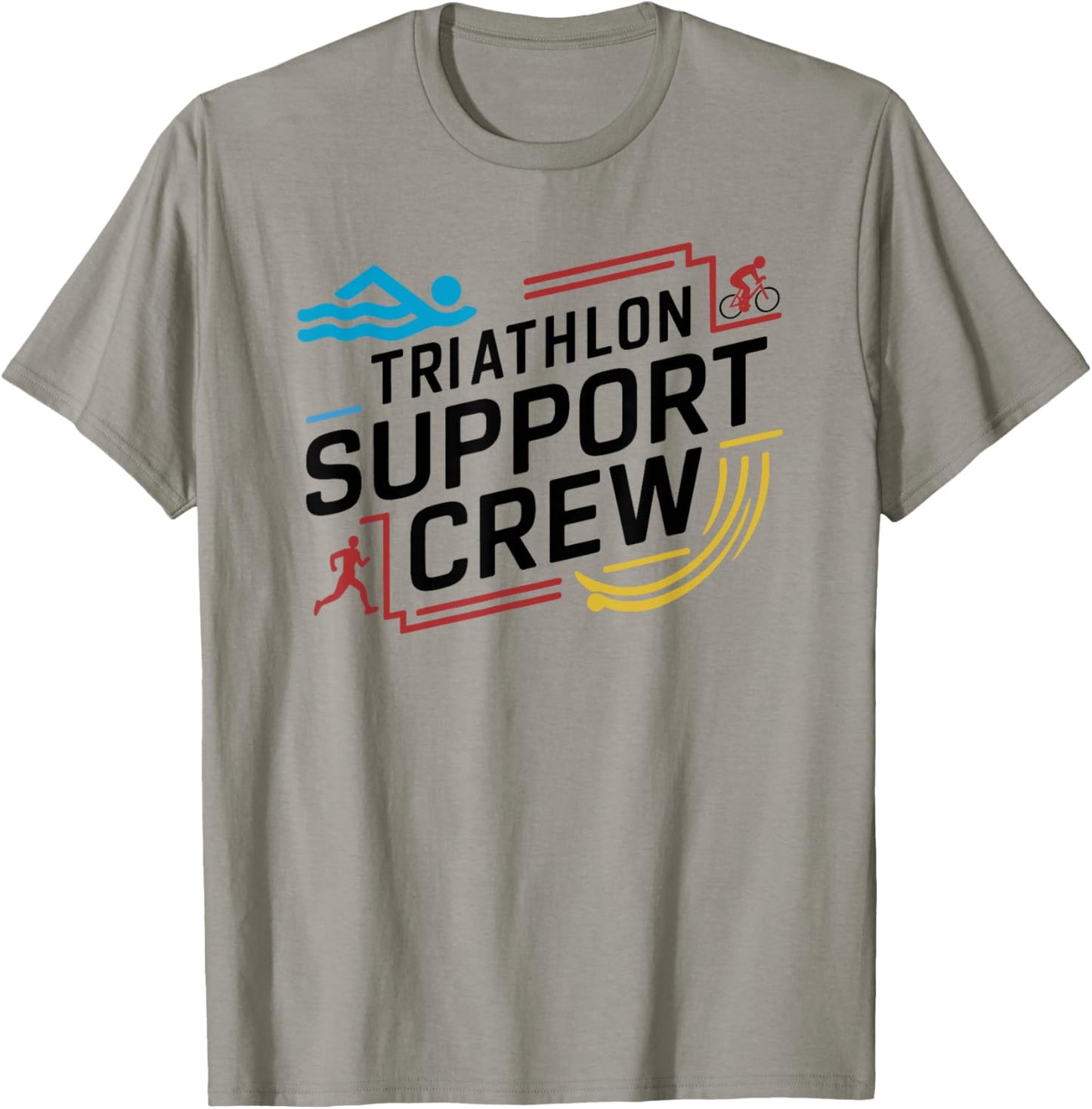 Triathlon Inspired Support Crew Related Triathlete T-Shirt - T-Shirt | Sand