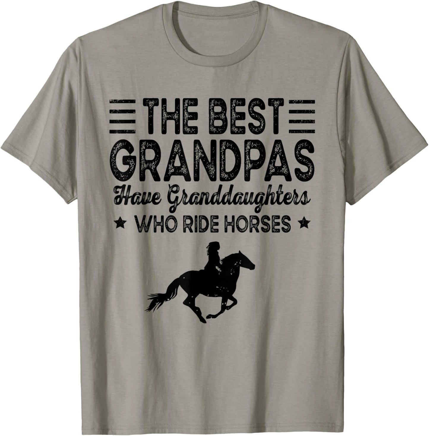 The Best Grandpas Have Granddaughters Who Ride Horses Lover T-Shirt - T-Shirt | Sand