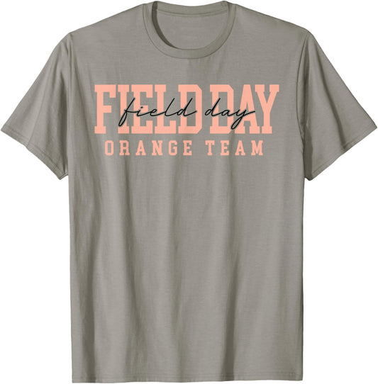 Orange Team Field Day 2026 Let The Games Begin Teacher Kids T-Shirt - T-Shirt | Sand