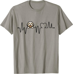 Havanese Heartbeat - Men Women Kids Havanese Lover T-Shirt - T-Shirt | Sand