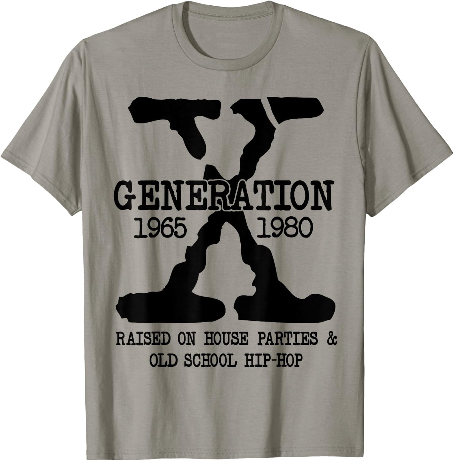 GEN-X Generation Raised on House Parties Old School Hip Hop T-Shirt - T-Shirt | Sand