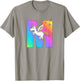 Unicorn Monogram Letter M Initial Cute Girls Birthday Gift T-Shirt - T-Shirt | Sand
