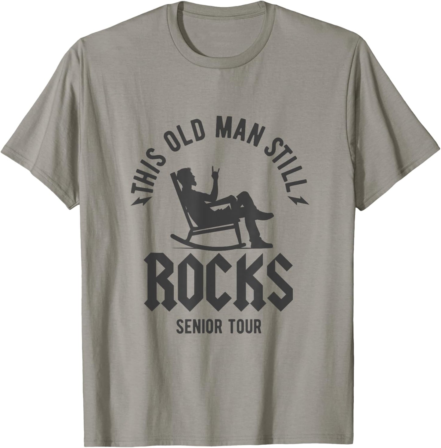 This old man still rocks funny rock and roll grampa T-Shirt - T-Shirt | Sand