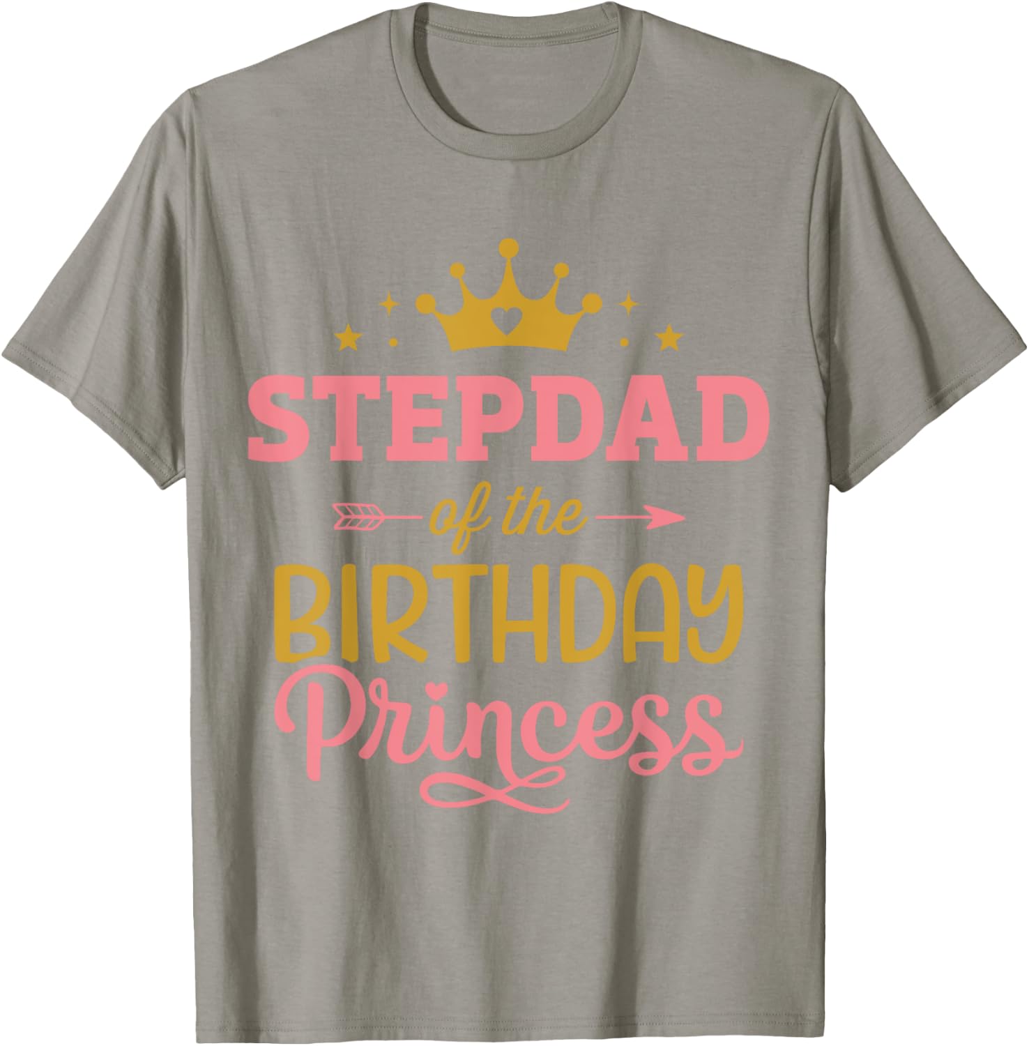 Stepdad of the birthday princess girl matching family party T-Shirt - T-Shirt | Sand