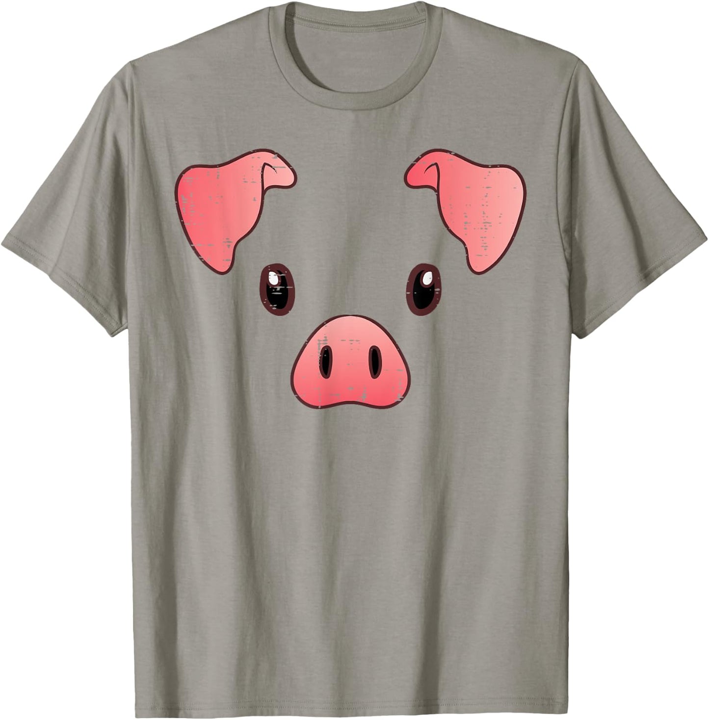 Pig Face Costume Cute Hog Halloween Animal Kids Women Men T-Shirt - T-Shirt | Sand