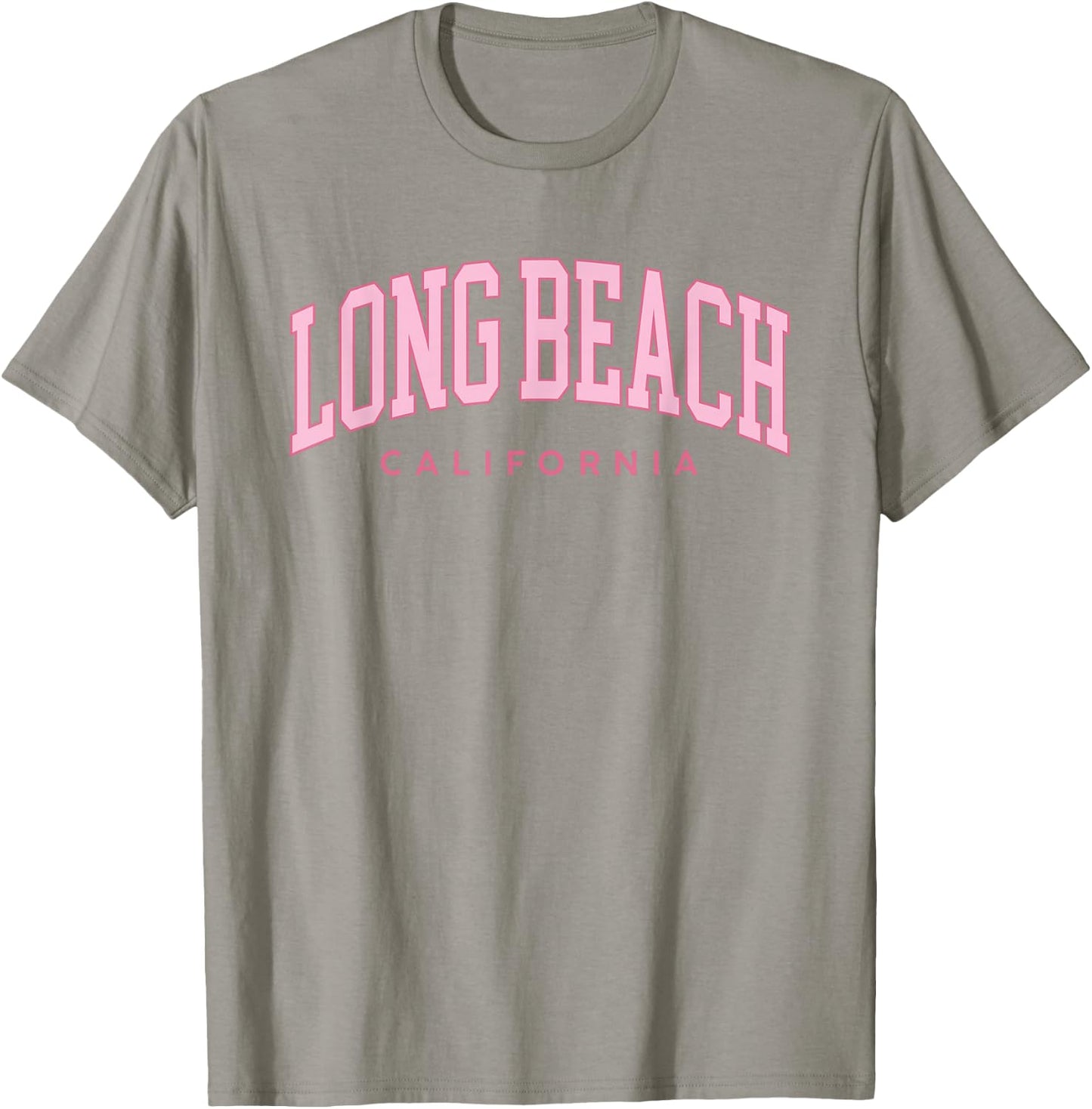 Long Beach California Retro Preppy Throwback Pink Girls T-Shirt - T-Shirt | Sand