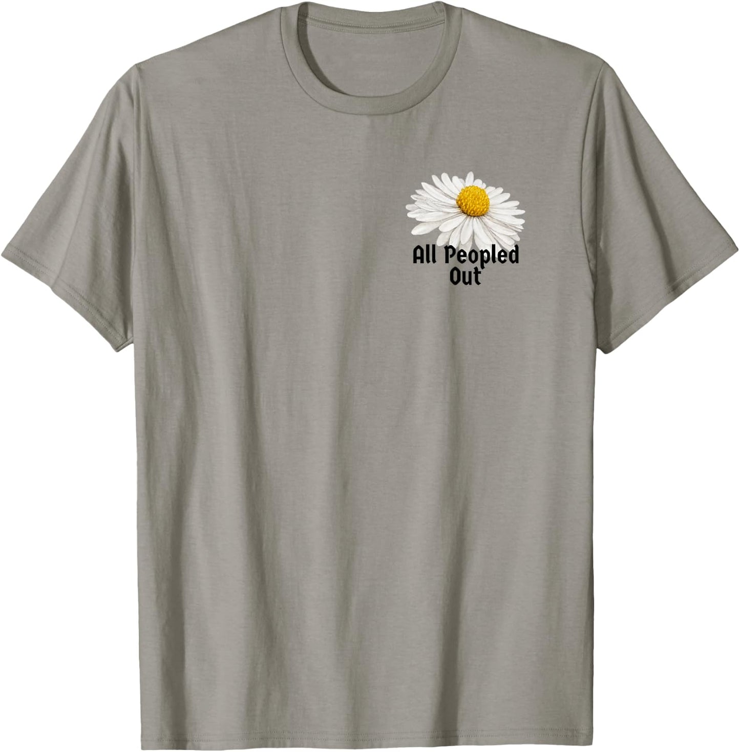 Vintage Botanical Saying All Peopled Out Men T-Shirt - T-Shirt | Sand