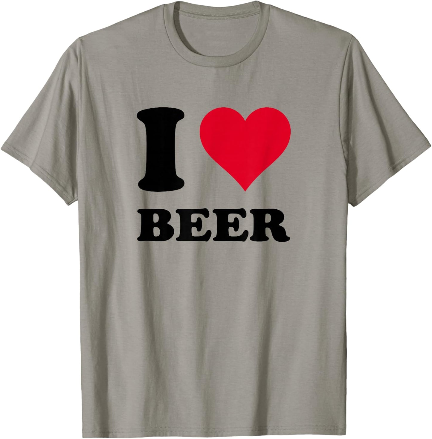 Red Heart I Love Beer T-Shirt - T-Shirt | Sand
