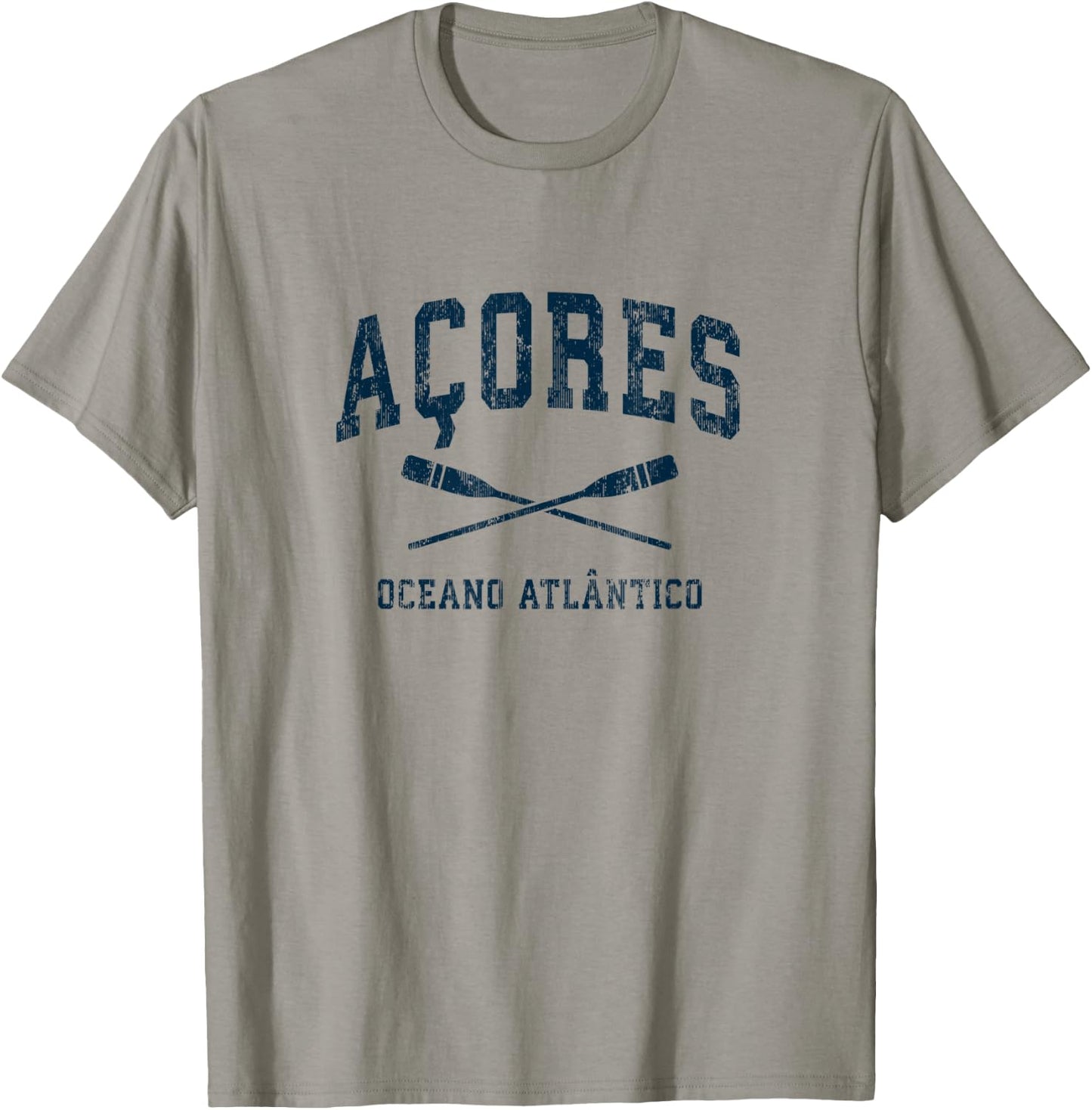 Azores Vintage Nautical Paddles Sports Oars T-Shirt - T-Shirt | Sand