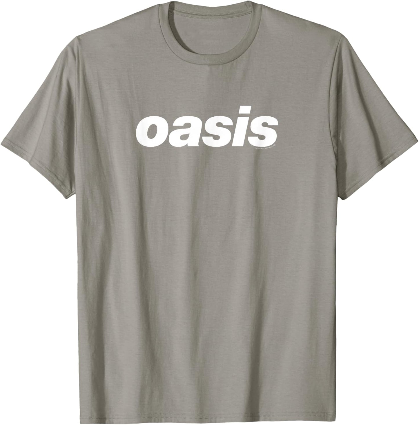 Oasis – White Logo On Baby Blue T-Shirt - T-Shirt | Sand