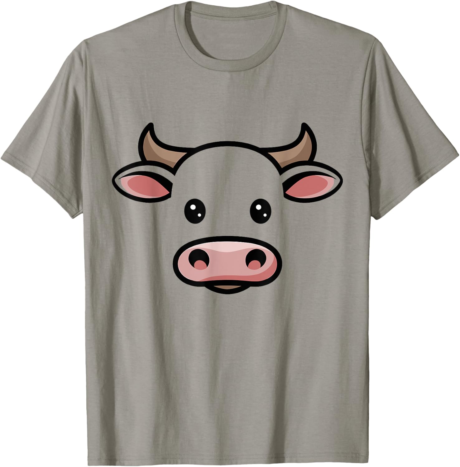 Halloween Cow Bull Face Costume Kids Cute Themed T-Shirt - T-Shirt | Sand