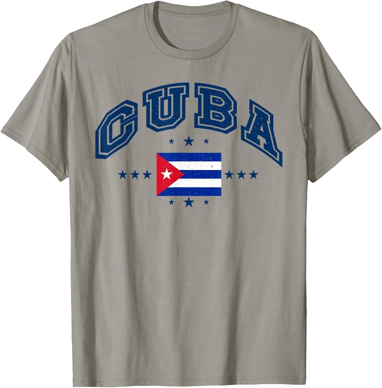 Retro Cuba Men Women Athletic Throwback Flag T-Shirt - T-Shirt | Sand