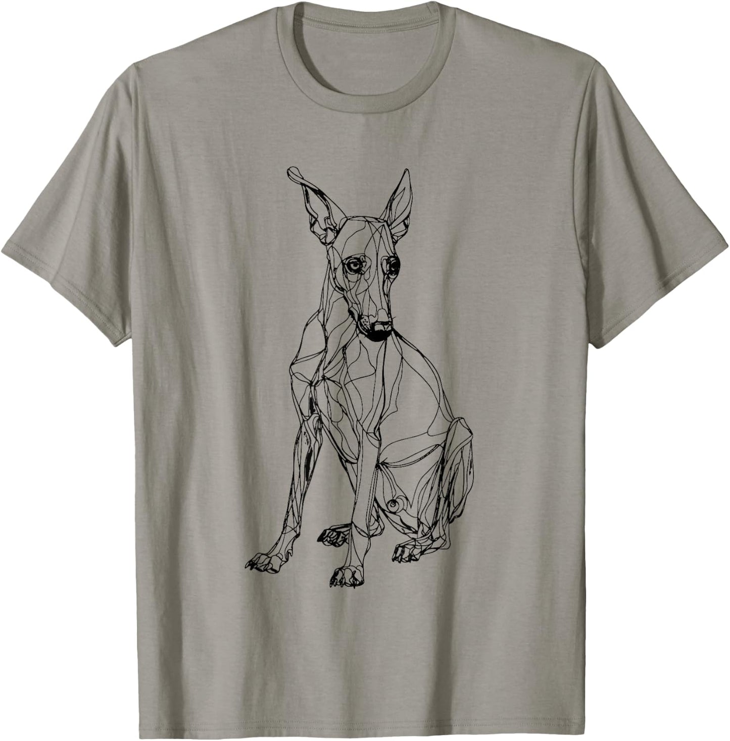 Xoloitzcuintli Xolo Dog Line Art Minimalist Mom Dad Men Women Kids T-Shirt - T-Shirt | Sand