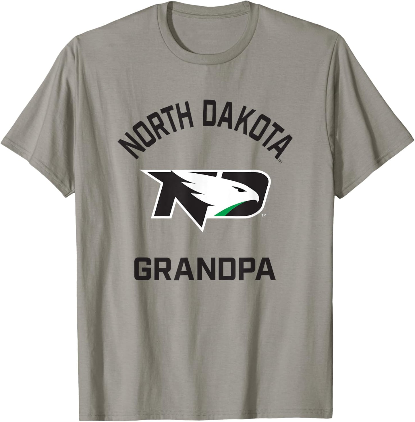 University of North Dakota Fighting Hawks Arched Grandpa T-Shirt - T-Shirt | Sand