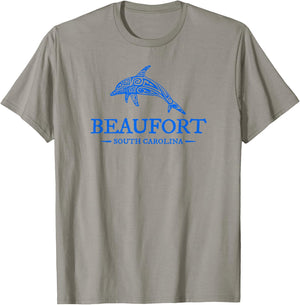 Beaufort South Carolina Dolphin Boys Girls T-Shirt - T-Shirt | Sand