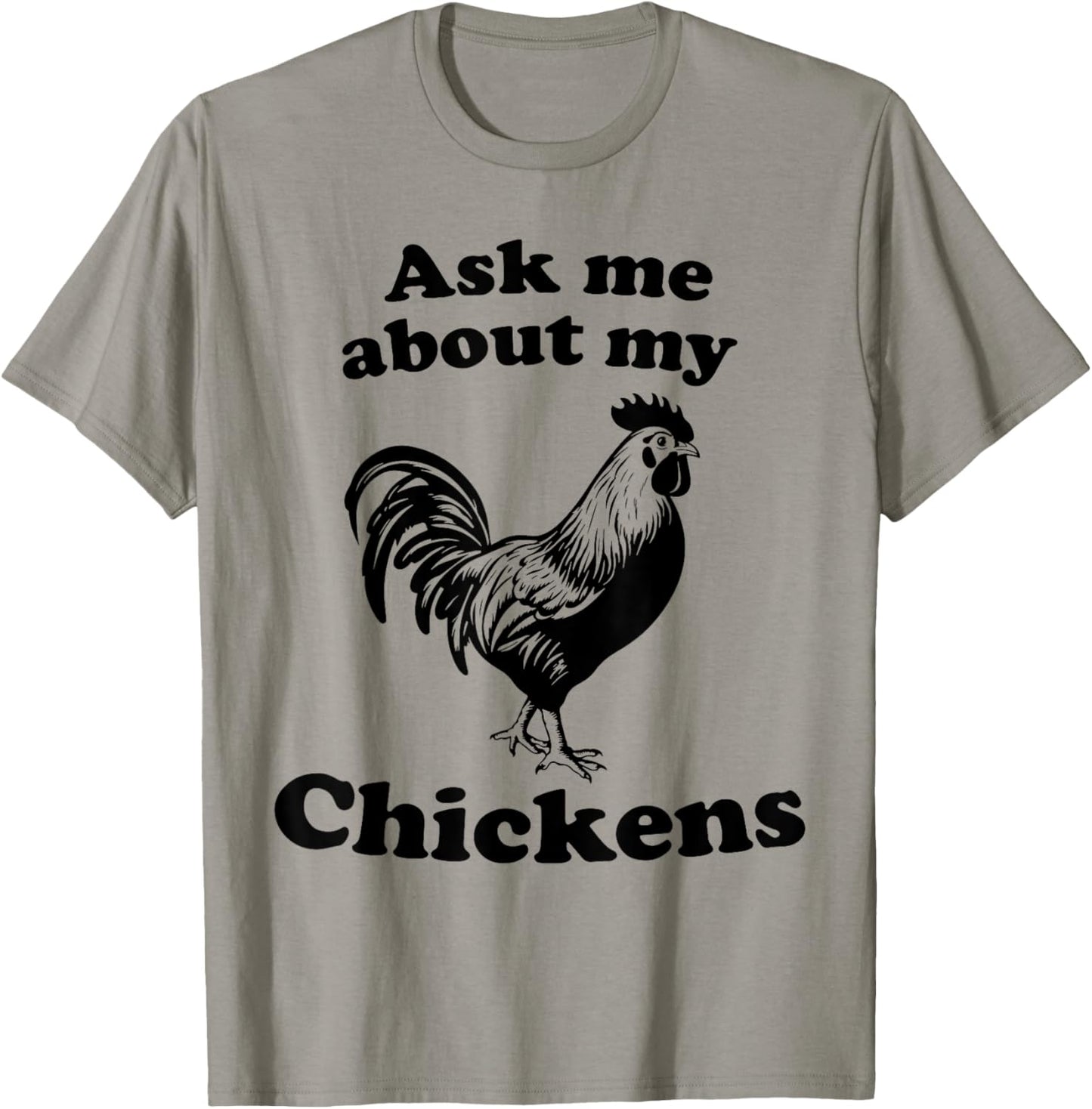 Ask Me About My Chickens Women Cute Farm Chicken Lover T-Shirt - T-Shirt | Sand