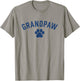 Grandpaw Dog Grandkids Funny Grandpa T-Shirt - T-Shirt | Sand