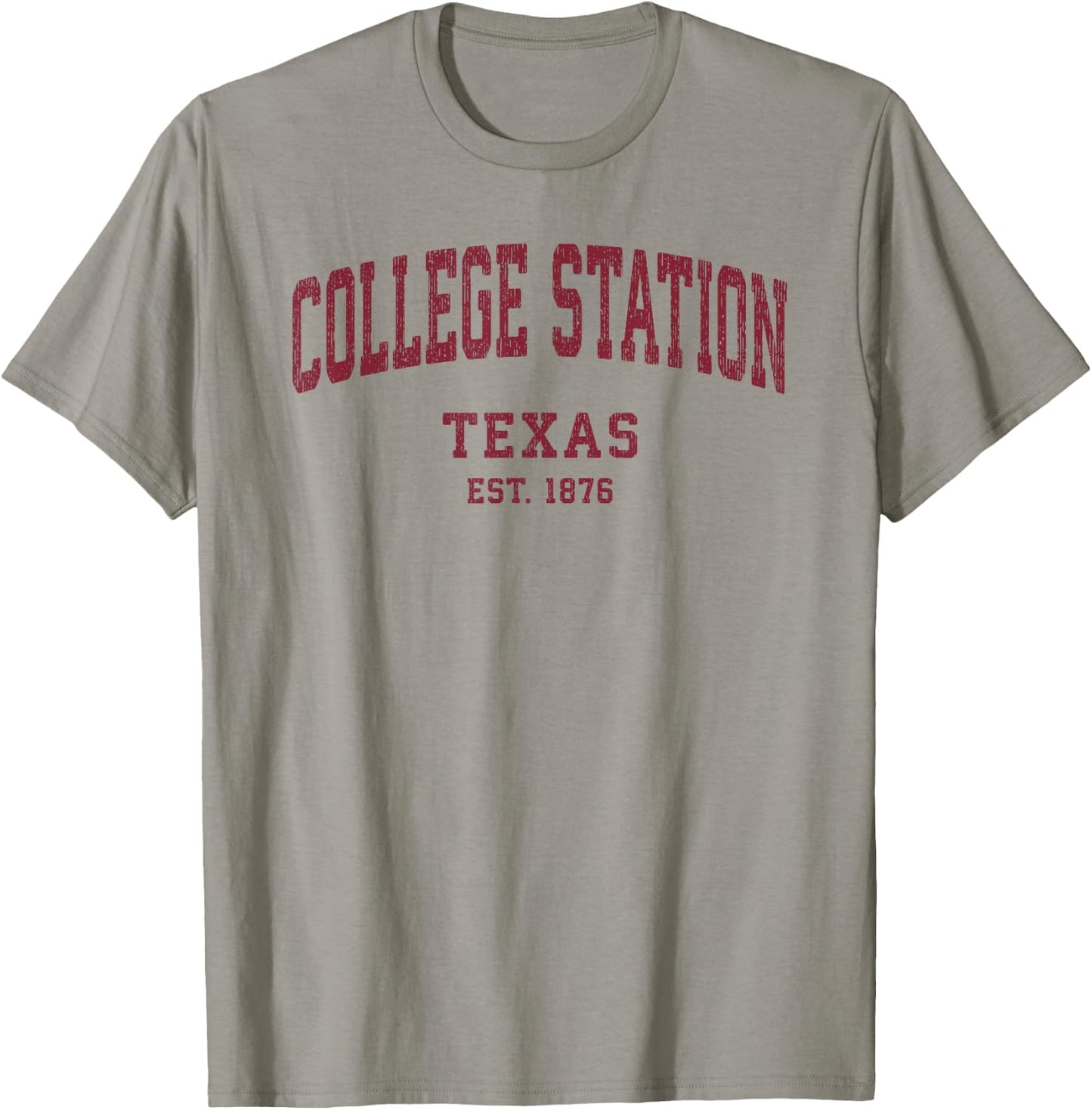 College Station Texas TX Vintage Athletic Sports T-Shirt - T-Shirt | Sand