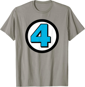 Marvel Fantastic Four Classic 4 Vintage Team Logo T-Shirt - T-Shirt | Sand