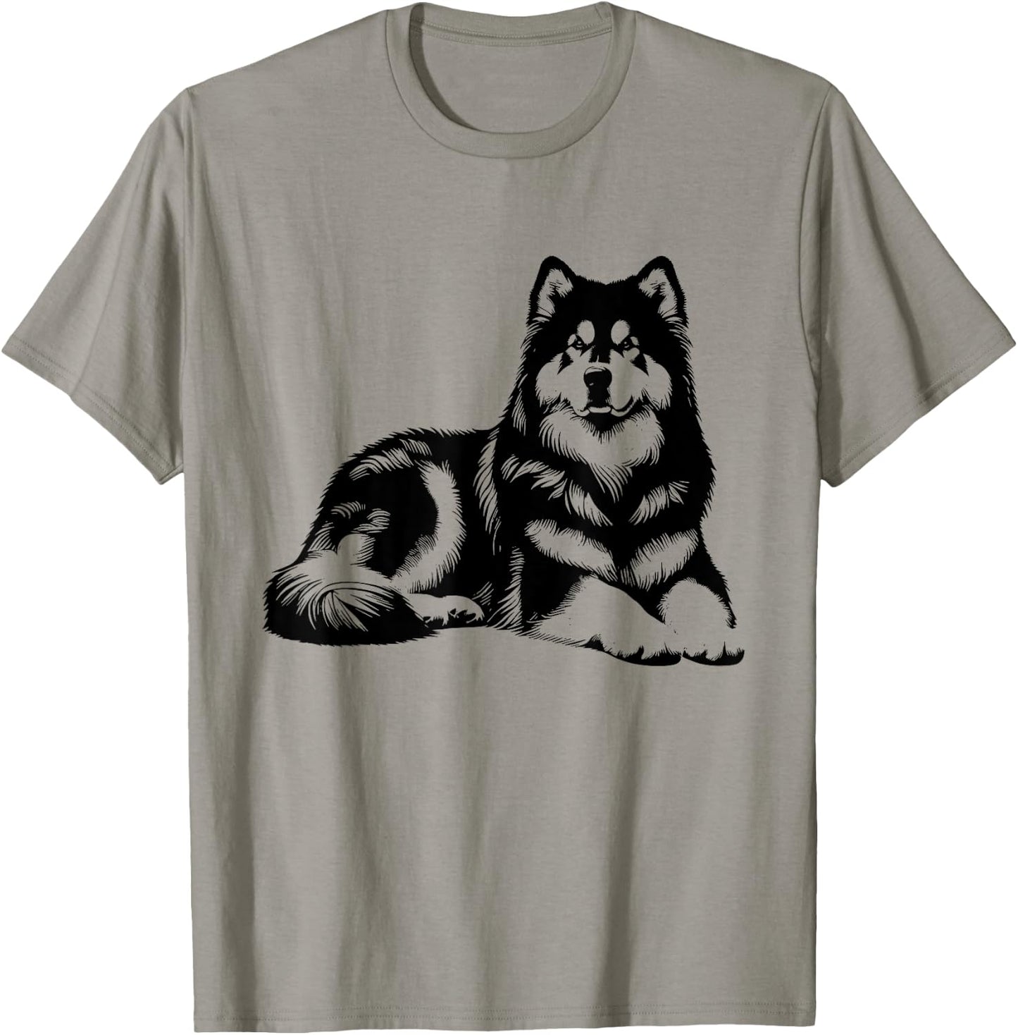 Dog Dad Mom Lover - Monochromatic Alaskan Malamute T-Shirt - T-Shirt | Sand