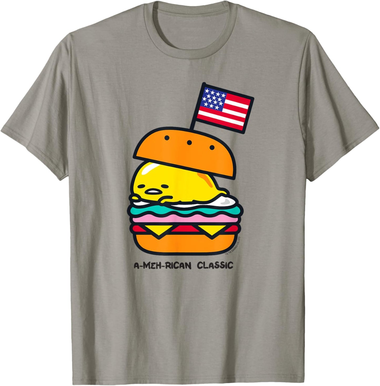 Gudetama American Classic Burger Shirt T-Shirt - T-Shirt | Sand