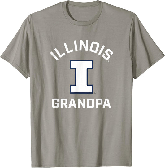University of Illinois Fighting Illini Arched Grandpa T-Shirt - T-Shirt | Sand